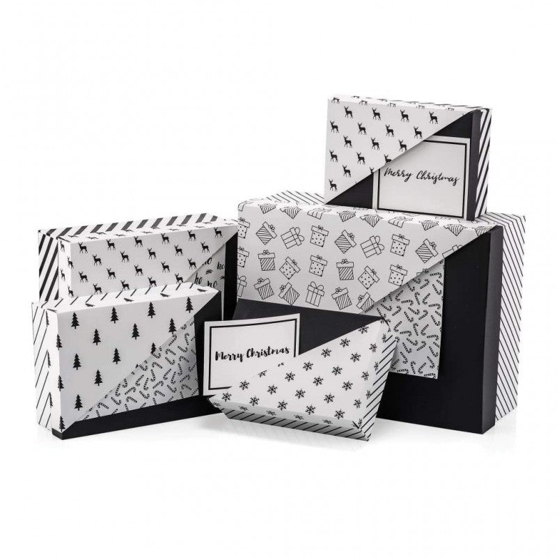 Set Scatole Regalo Natale - 5 Pezzi