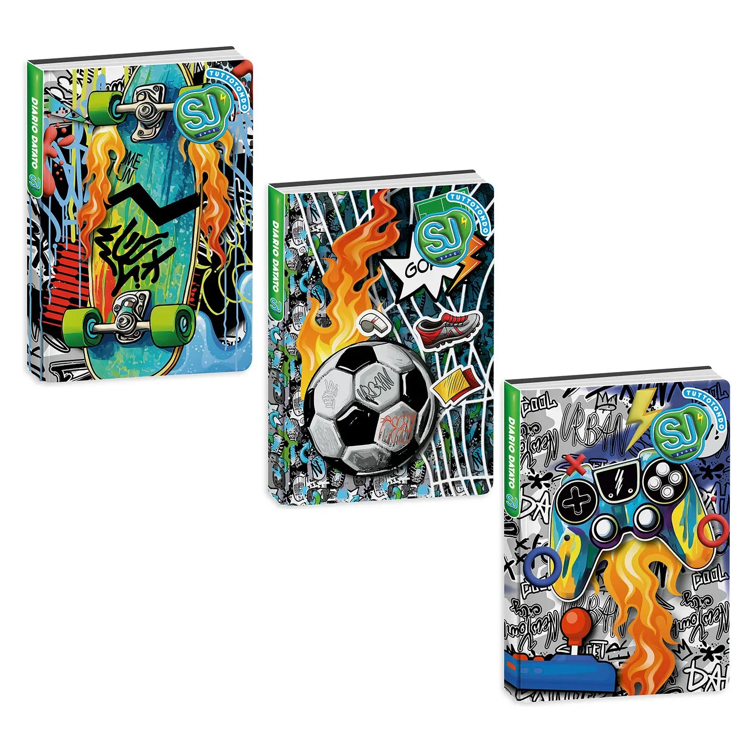 Diario Standard Giornaliero SJ Gang Wondrous Boy, Datato 2025-2026, 10 Mesi - Fantasie Assortite