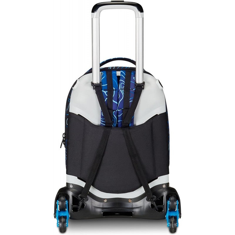 Seven Trolley Scuola Jack Detach 3 Ruote, Blu, Mapset Boy, 3 In 1