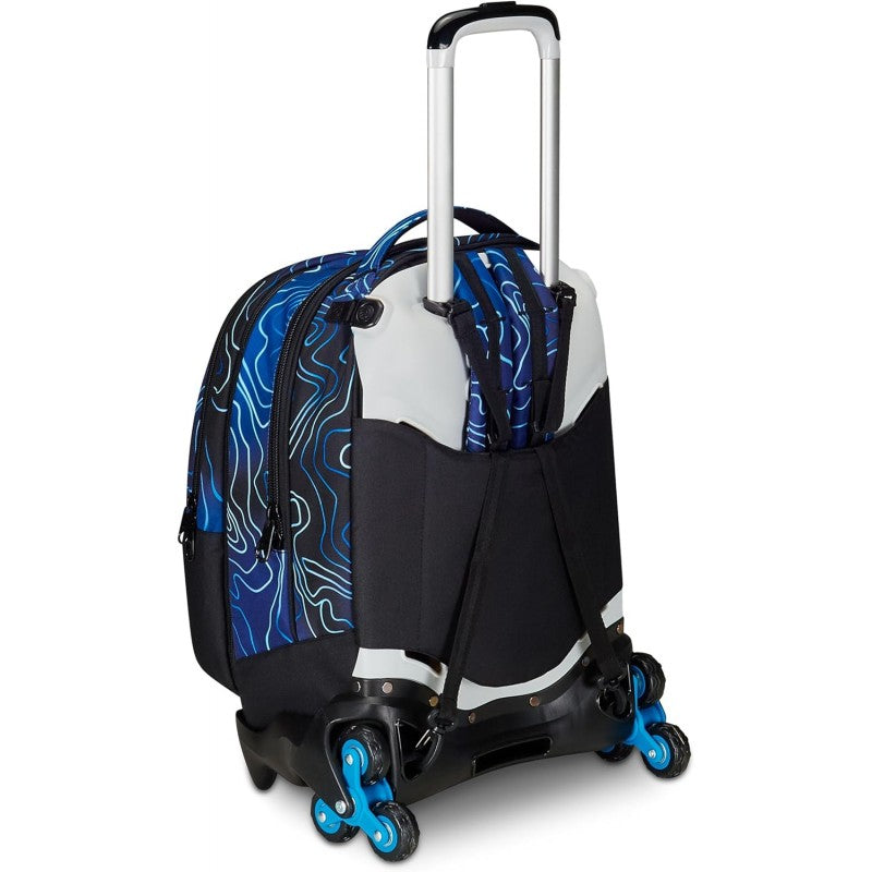 Seven Trolley Scuola Jack Detach 3 Ruote, Blu, Mapset Boy, 3 In 1