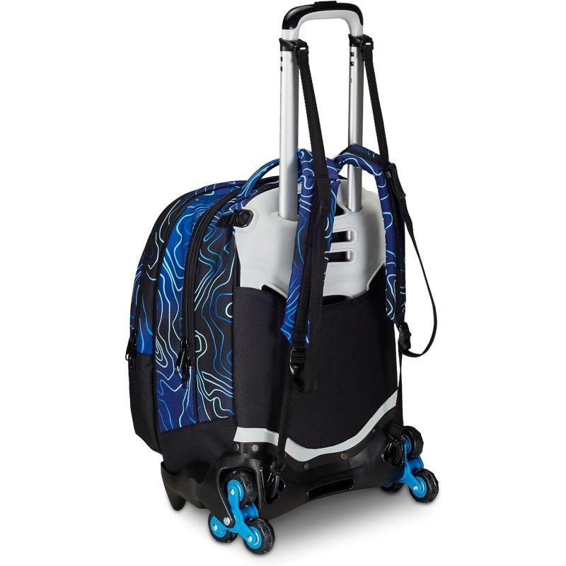 Seven Trolley Scuola Jack Detach 3 Ruote, Blu, Mapset Boy, 3 In 1