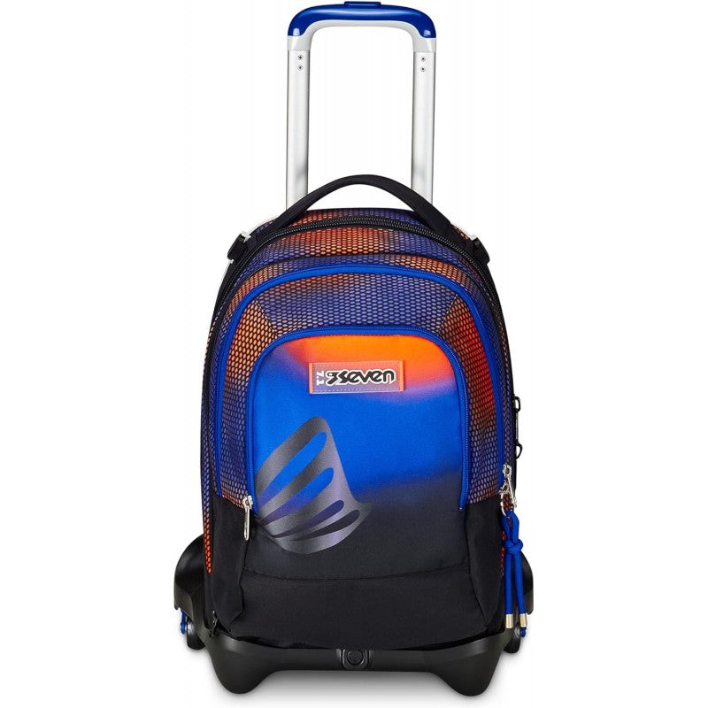 Seven Trolley Scuola Jack Detach 3 Ruote, Blu, Shadefull Boy, 3 In 1