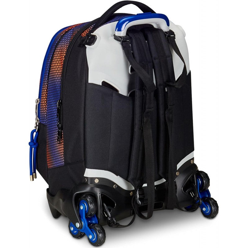 Seven Trolley Scuola Jack Detach 3 Ruote, Blu, Shadefull Boy, 3 In 1