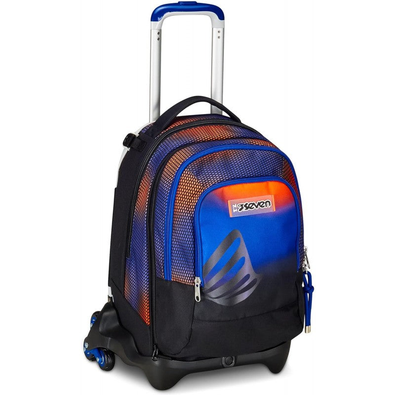 Seven Trolley Scuola Jack Detach 3 Ruote, Blu, Shadefull Boy, 3 In 1