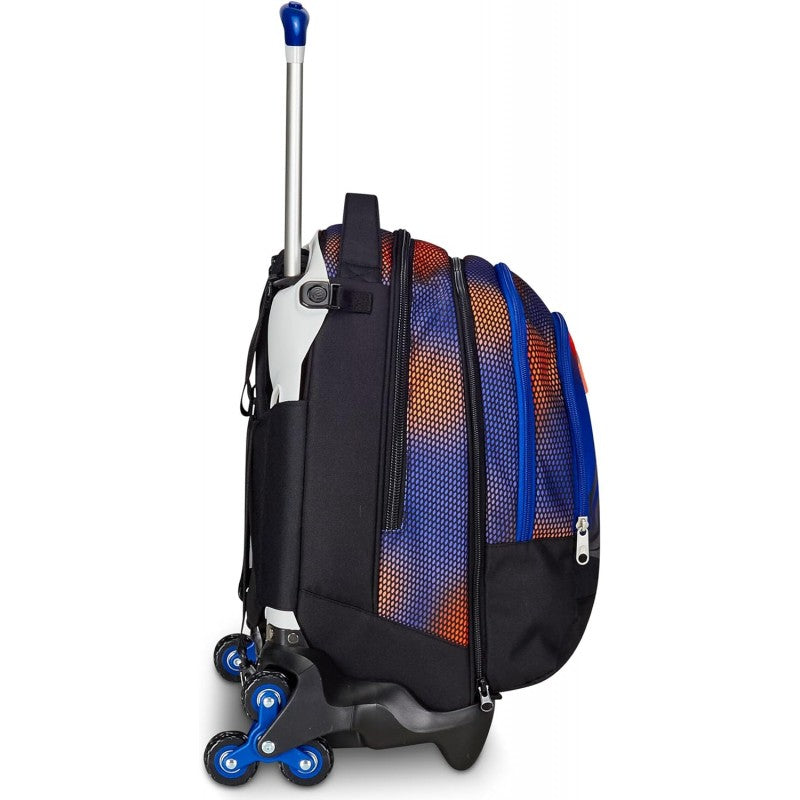 Seven Trolley Scuola Jack Detach 3 Ruote, Blu, Shadefull Boy, 3 In 1