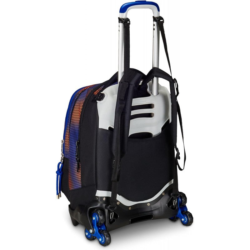 Seven Trolley Scuola Jack Detach 3 Ruote, Blu, Shadefull Boy, 3 In 1