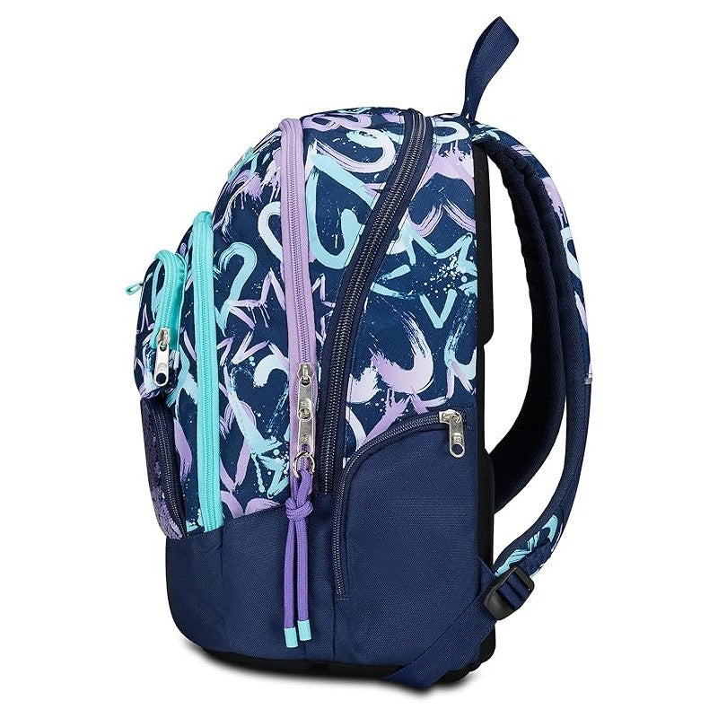 Seven Zaino Scuola Advanced, Crystal Purple, Viola Blu