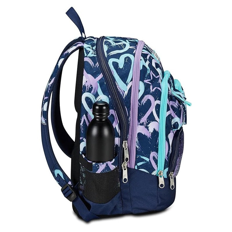 Seven Zaino Scuola Advanced, Crystal Purple, Viola Blu