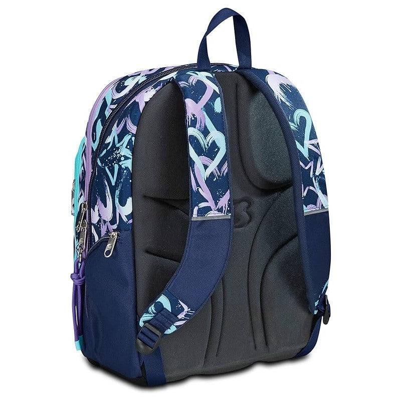 Seven Zaino Scuola Advanced, Crystal Purple, Viola Blu