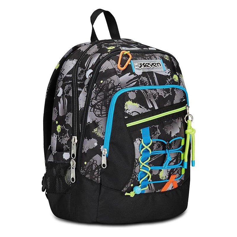 Seven Zaino Scuola Advanced, Feeling Me, Nero Grigio