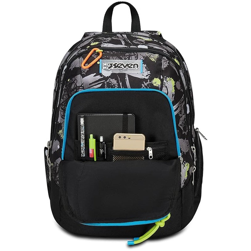 Seven Zaino Scuola Advanced, Feeling Me, Nero Grigio