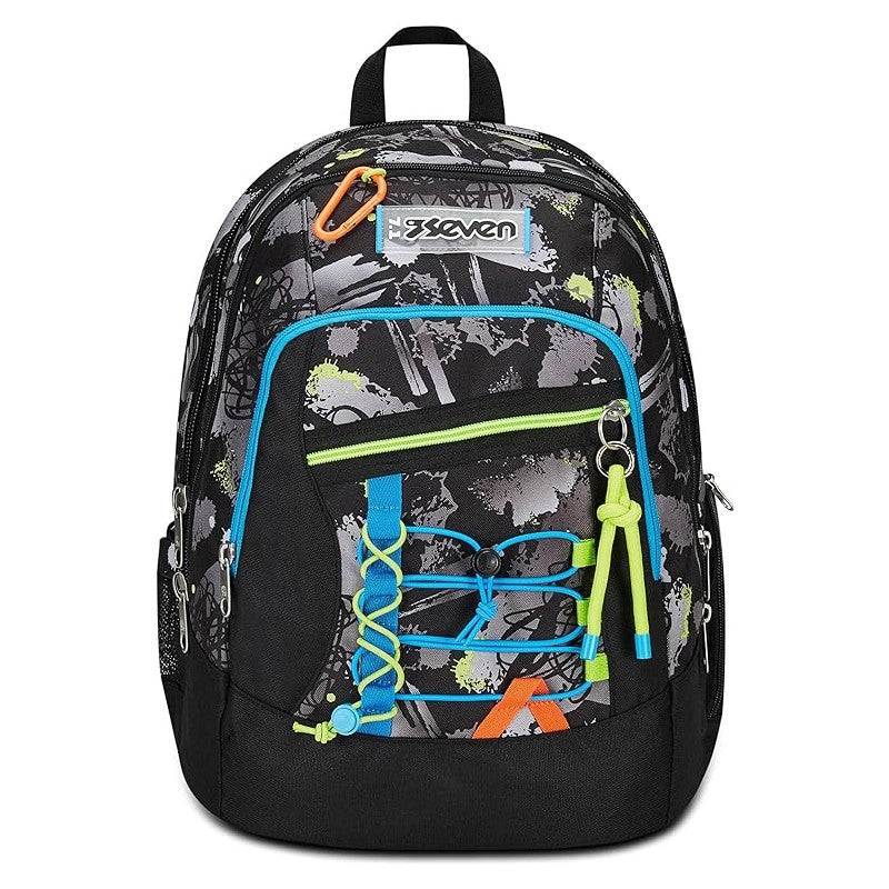 Seven Zaino Scuola Advanced, Feeling Me, Nero Grigio