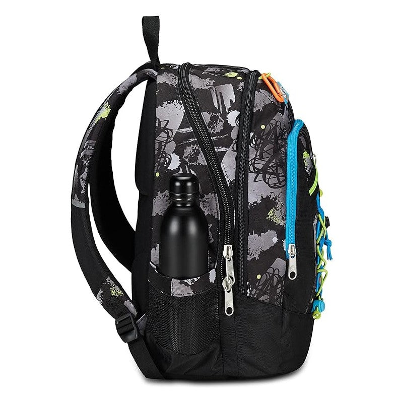 Seven Zaino Scuola Advanced, Feeling Me, Nero Grigio