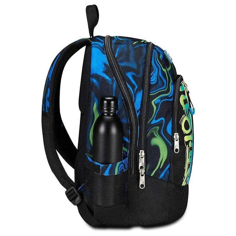 Seven Zaino Scuola Advanced, Multi-shade Boy, Nero Blu