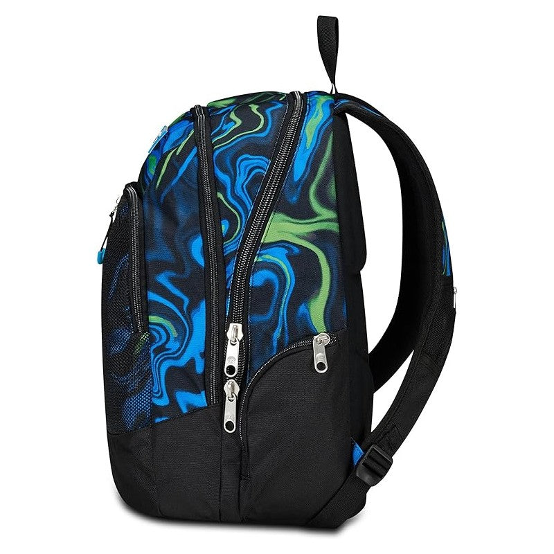 Seven Zaino Scuola Advanced, Multi-shade Boy, Nero Blu