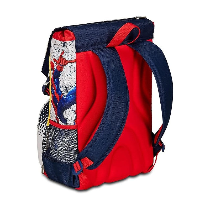 Seven Zaino Scuola Estensibile Spider-man Webbed Wonder, Blu Rosso - Doppio Scomparto Sdoppiabile - Disney Marvel