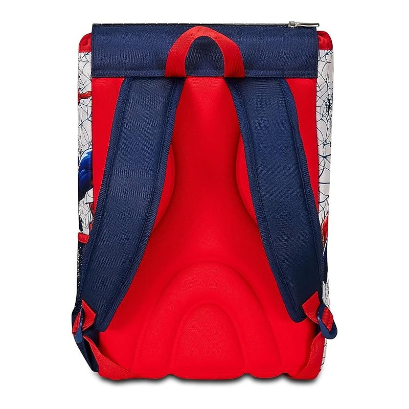 Seven Zaino Scuola Estensibile Spider-man Webbed Wonder, Blu Rosso - Doppio Scomparto Sdoppiabile - Disney Marvel