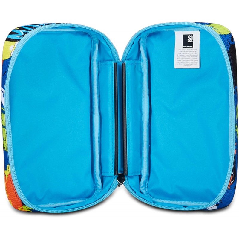 Sj Gang Astuccio Scuola Speed Case, Blu, Portapenne Mono Scomparto Con Plance Amovibili E Penne, Matite, Colori