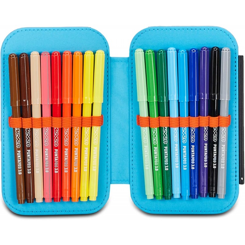 Sj Gang Astuccio Scuola Speed Case, Blu, Portapenne Mono Scomparto Con Plance Amovibili E Penne, Matite, Colori