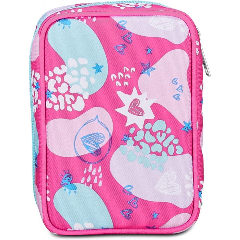 Sj Gang Astuccio Scuola Speed Pad, Rosa, Portapenne Mono Scomparto Con Plance Amovibili E Penne, Matite, Colori