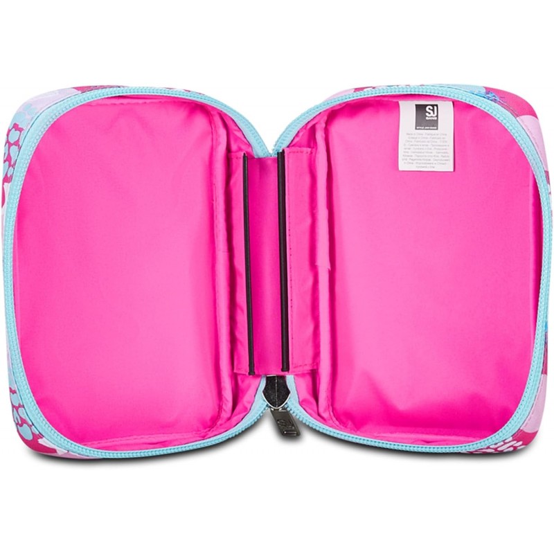 Sj Gang Astuccio Scuola Speed Pad, Rosa, Portapenne Mono Scomparto Con Plance Amovibili E Penne, Matite, Colori