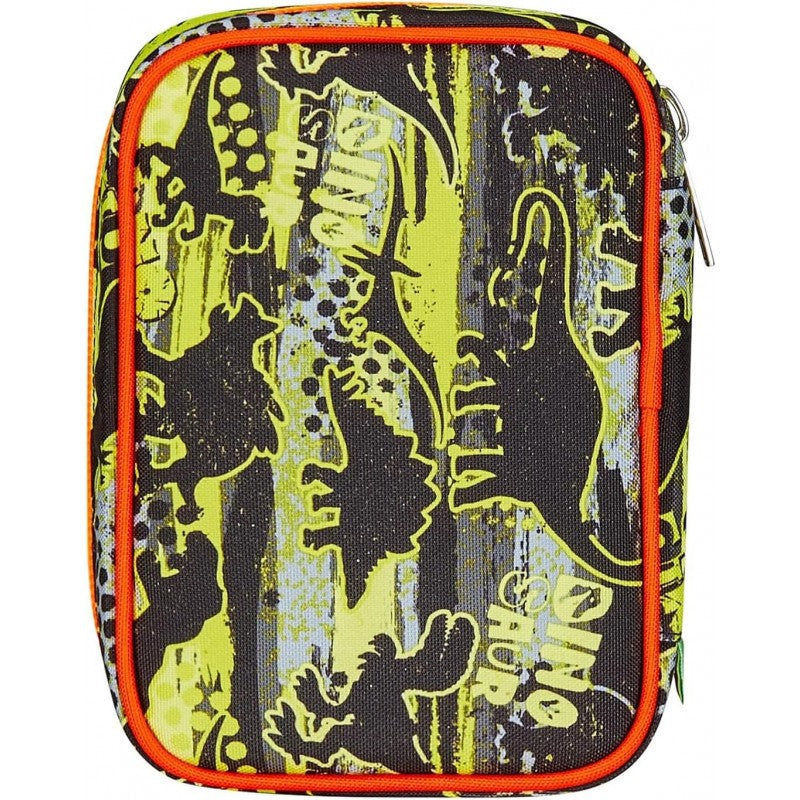 Sj Gang Astuccio Scuola Speed Pad, Verde, Nero, Rexme, Portapenne Mono Scomparto Con Plance Amovibili E Penne, Matite, Colori