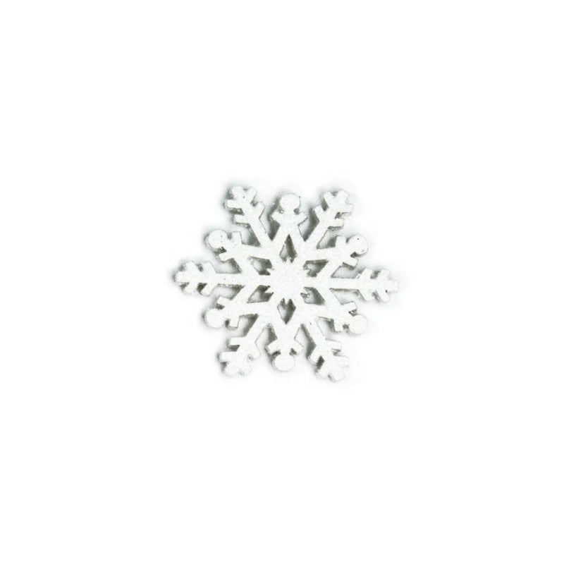 Snowflake Piccolo Bianco Glitterato - 10 Pezzi