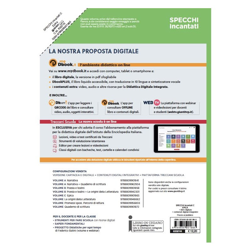 Specchi Incantati. Per Le Scuole Superiori. Con E-book. Con Espansione Online. Epica (vol. C)