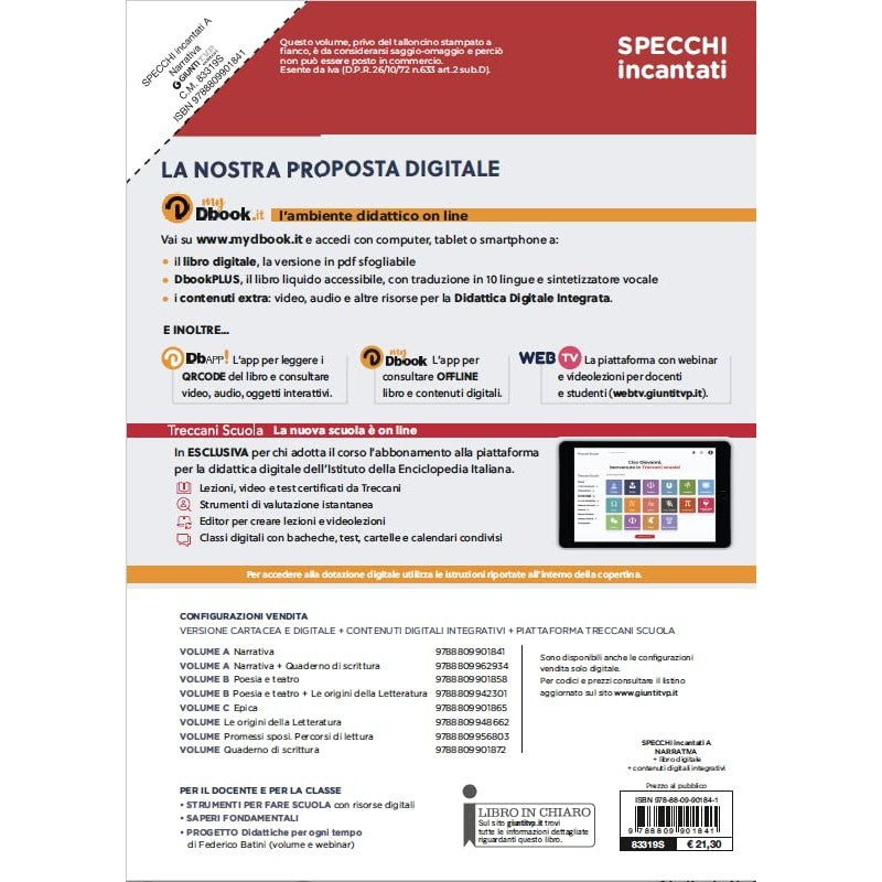 Specchi Incantati. Per Le Scuole Superiori. Con E-book. Con Espansione Online. Narrativa (vol. A)