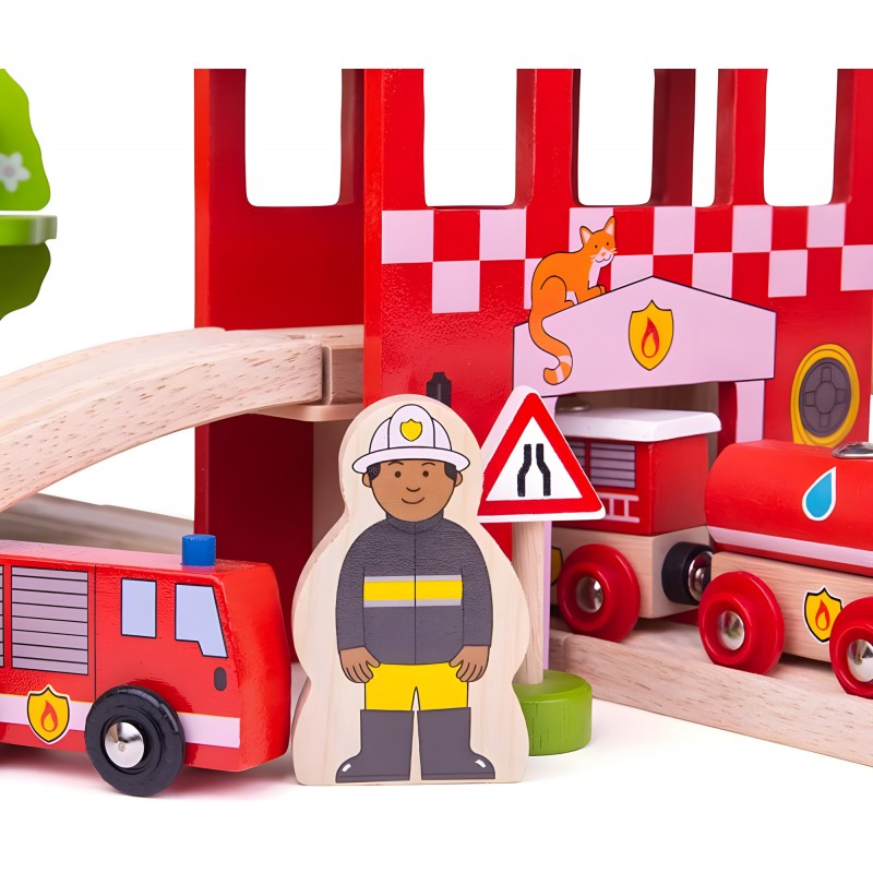 Stazione Dei Pompieri – Bigjigs Toys Rail Set