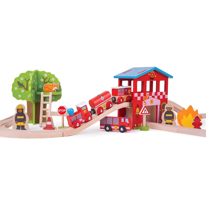 Stazione Dei Pompieri – Bigjigs Toys Rail Set