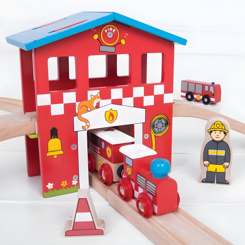 Stazione Dei Pompieri – Bigjigs Toys Rail Set