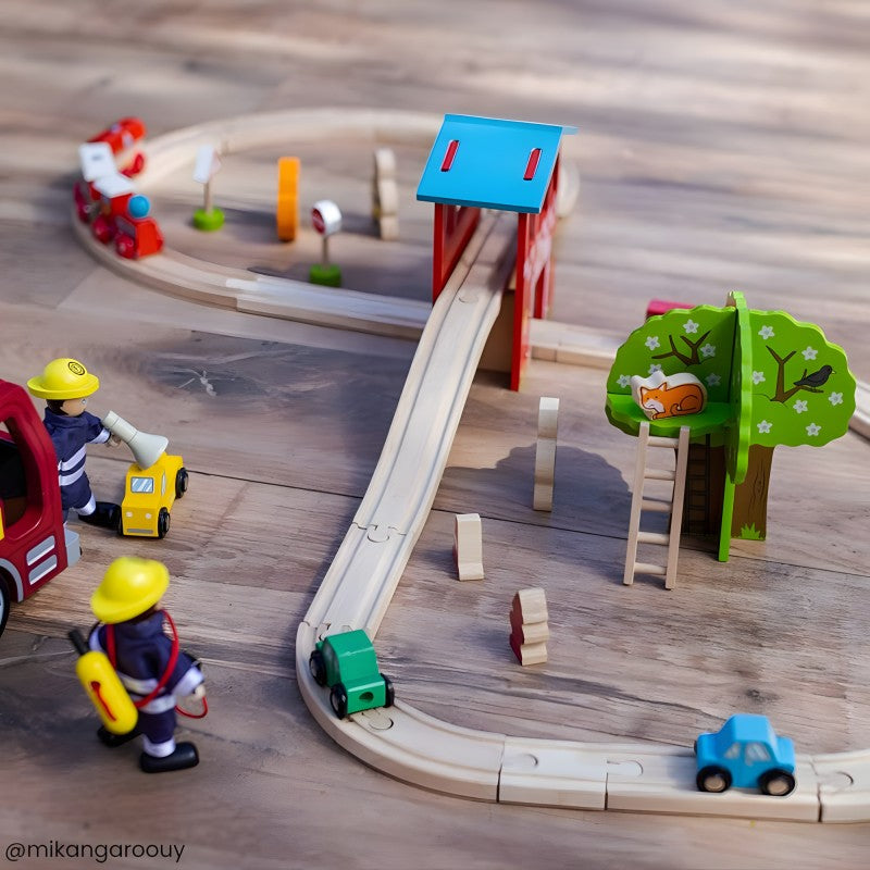Stazione Dei Pompieri – Bigjigs Toys Rail Set