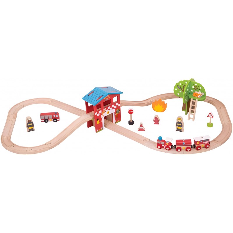 Stazione Dei Pompieri – Bigjigs Toys Rail Set