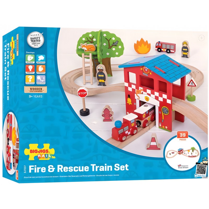Stazione Dei Pompieri – Bigjigs Toys Rail Set