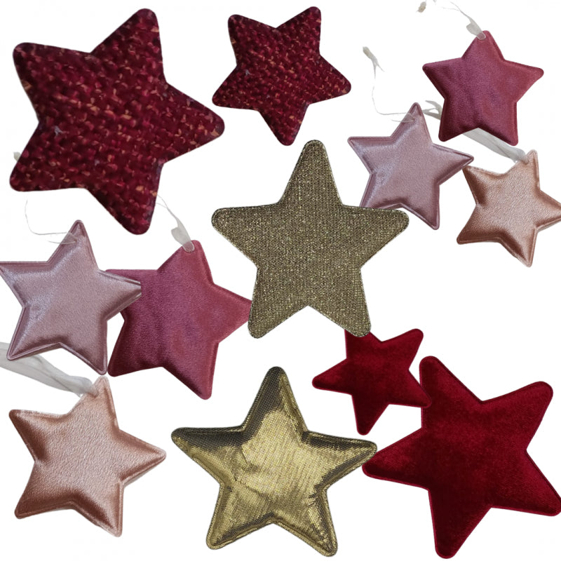 Stelle In Tessuto Imbottite Dimensioni E Colori Assortiti