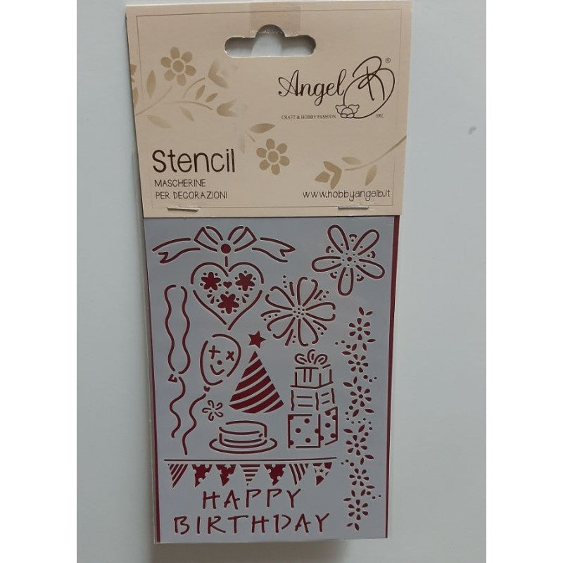 Stencil Happy Birthday – Angel B