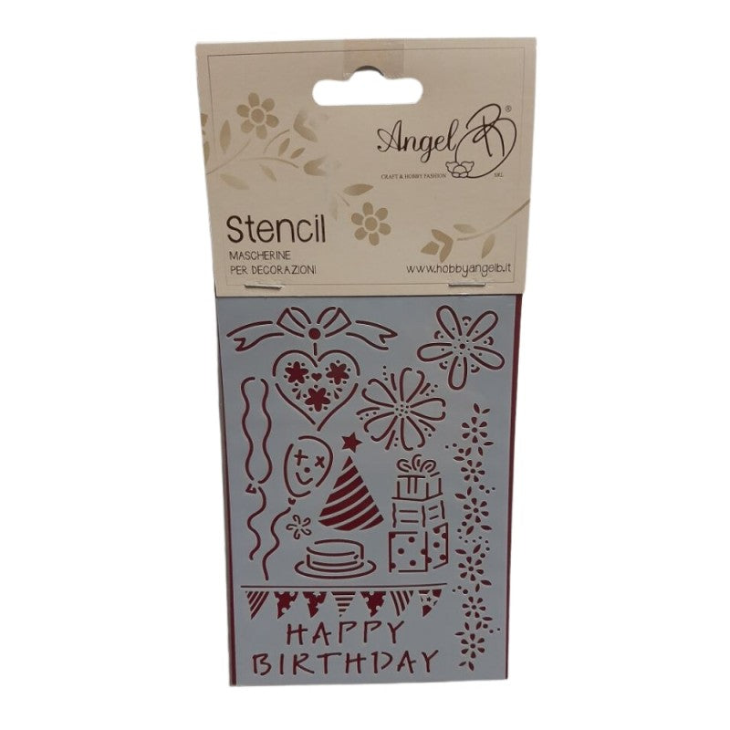 Stencil Happy Birthday – Angel B