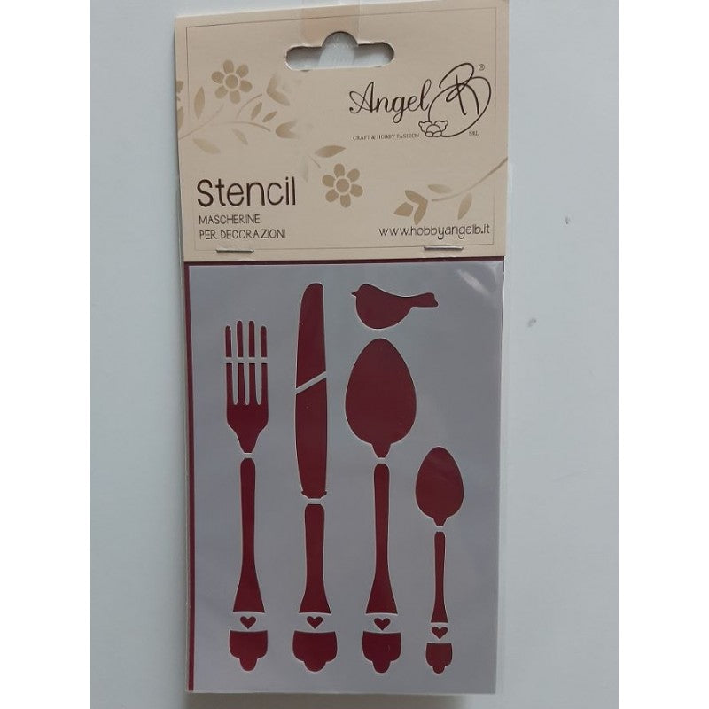 Stencil Posate – Angel B