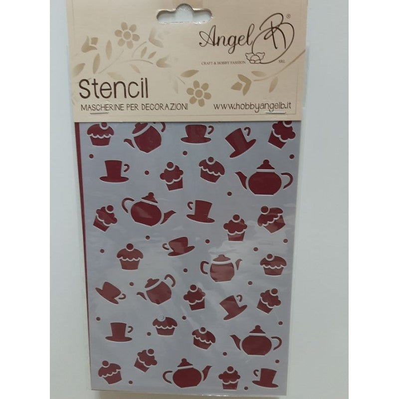 Stencil Tea Time – Angel B