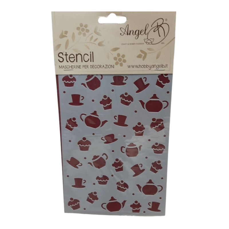 Stencil Tea Time – Angel B