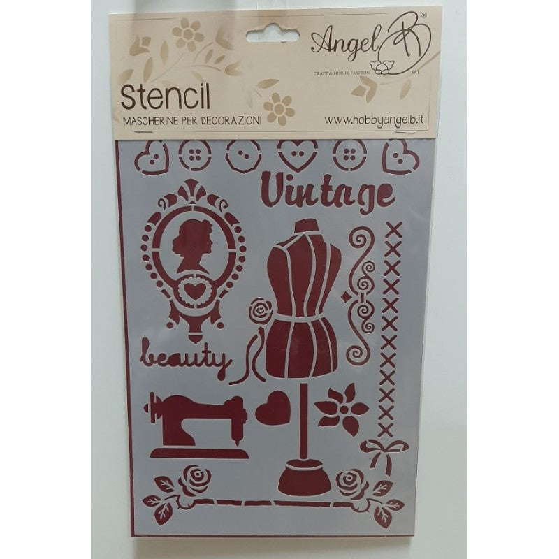 Stencil Vintage – Angel B