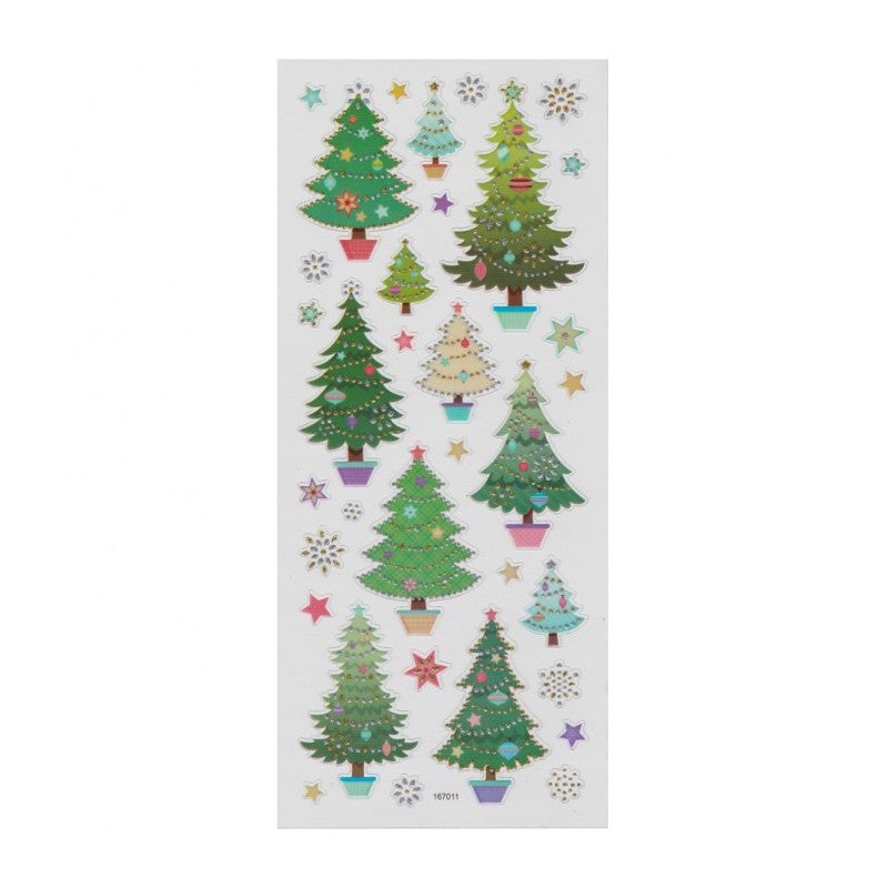 Stickers Con Brillantini – Alberi Di Natalestickers Con Brillantini – Fiocchi Di Neve - Wiler Stk167011