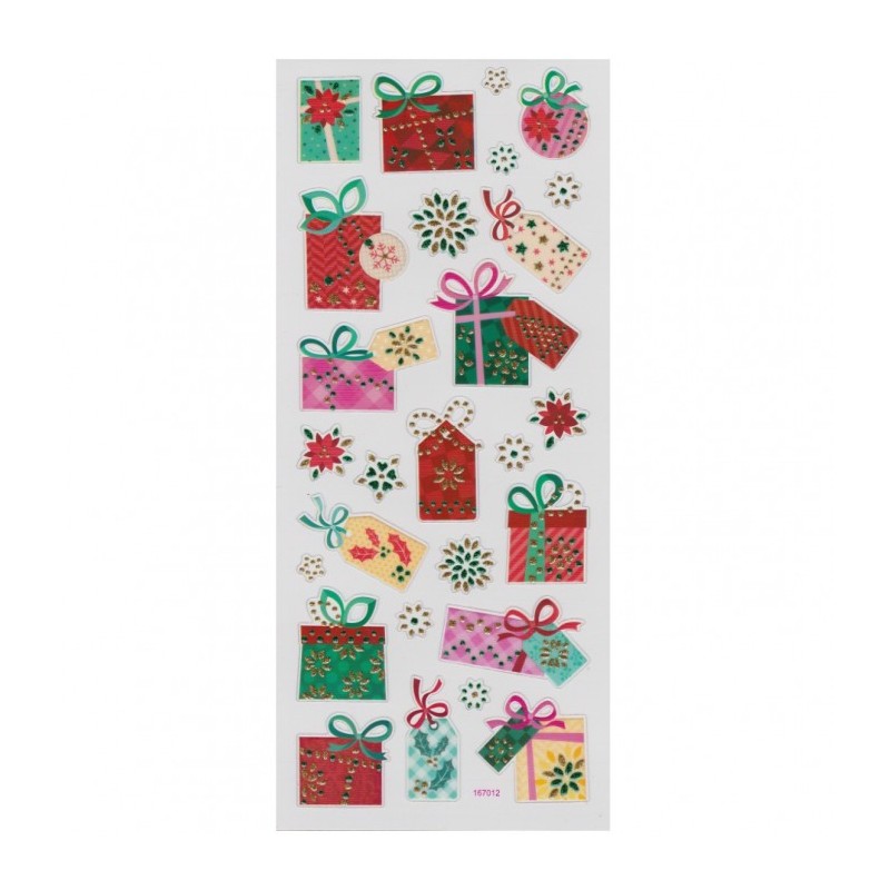 Stickers Con Brillantini - Pacchi Regalo - Wiler Stk167012