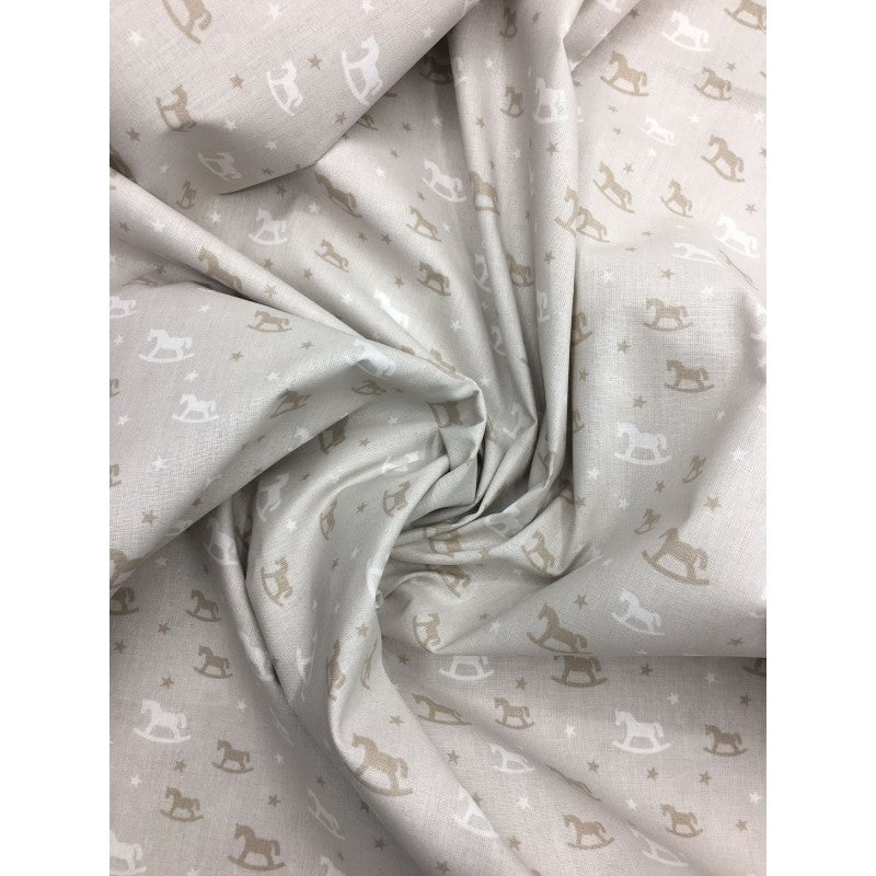 Stoffa A Fantasia - Cavalli A Dondolo - Cotone