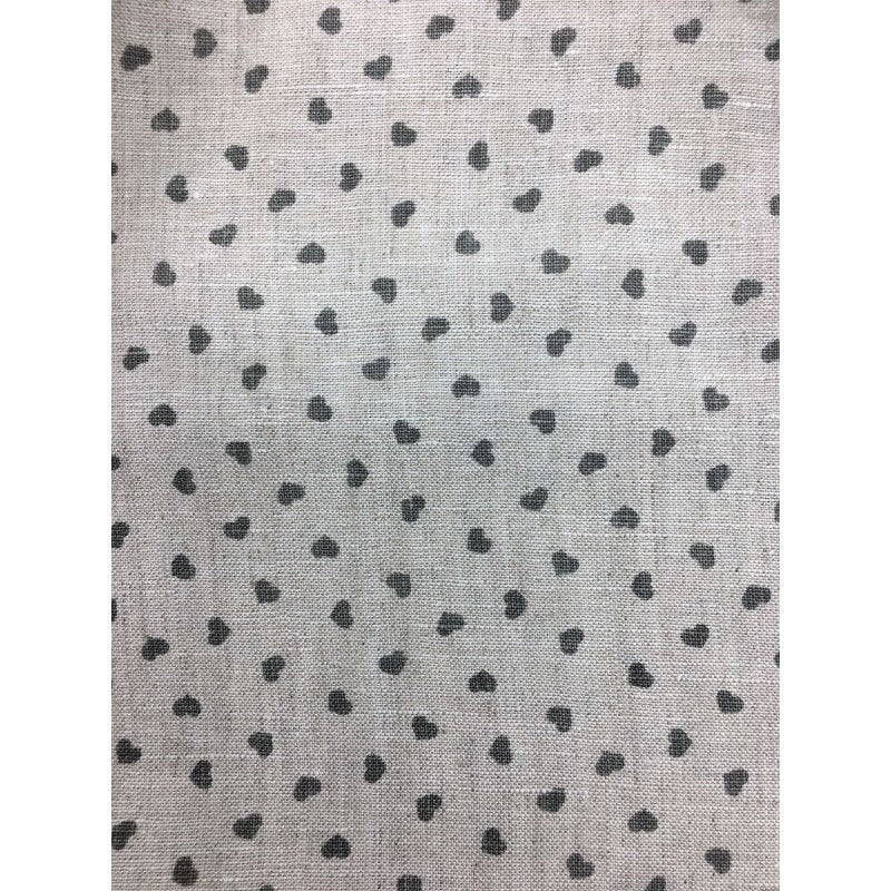 Stoffa A Fantasia - Cuori - Lino