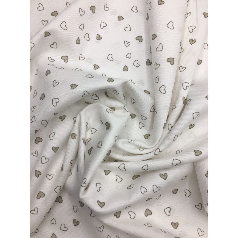 Stoffa A Fantasia - Cuori - Piquet