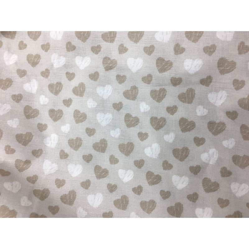 Stoffa A Fantasia - Cuoricini - Cotone
