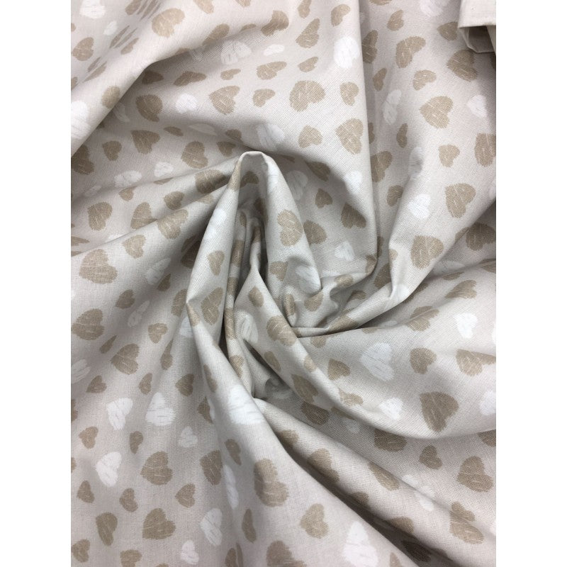 Stoffa A Fantasia - Cuoricini - Cotone