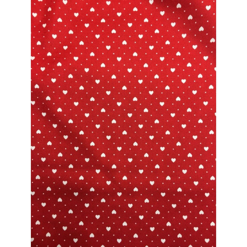 Stoffa A Fantasia - Cuoricini - Cotone
